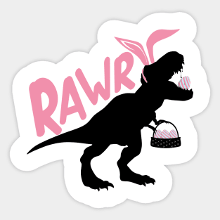 Happy EastRawr Egg Hunting Gear Sticker